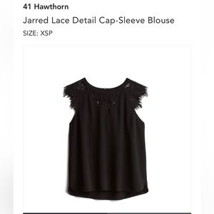 41 Hawthorn - Jarred Lace detail cap-sleeve blouse